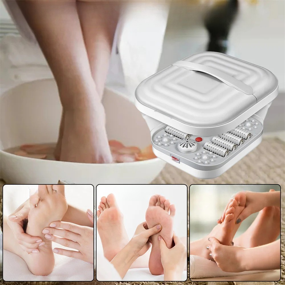 Fotbad Hopfällbart med Massage