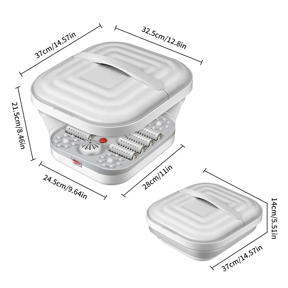 Fotbad Hopfällbart med Massage