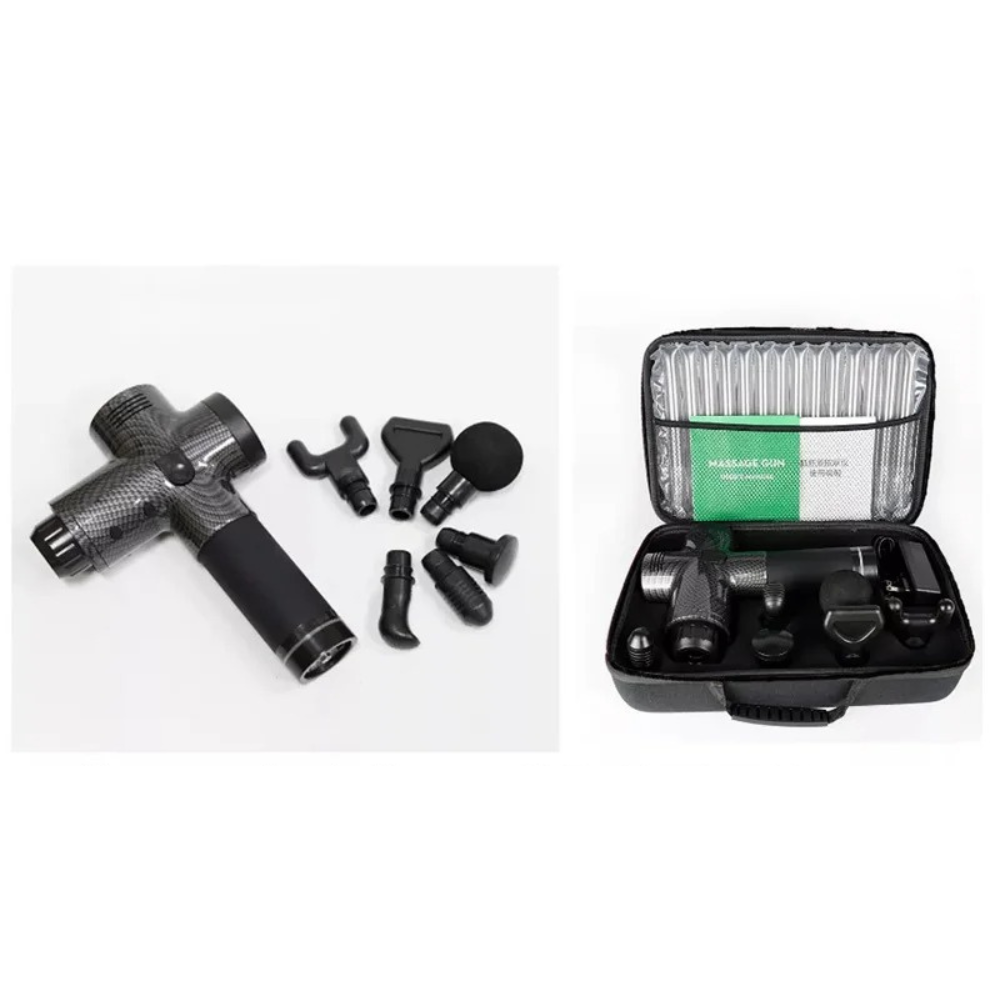 Massagepistol med 30 hastigheter och 6 huvuden