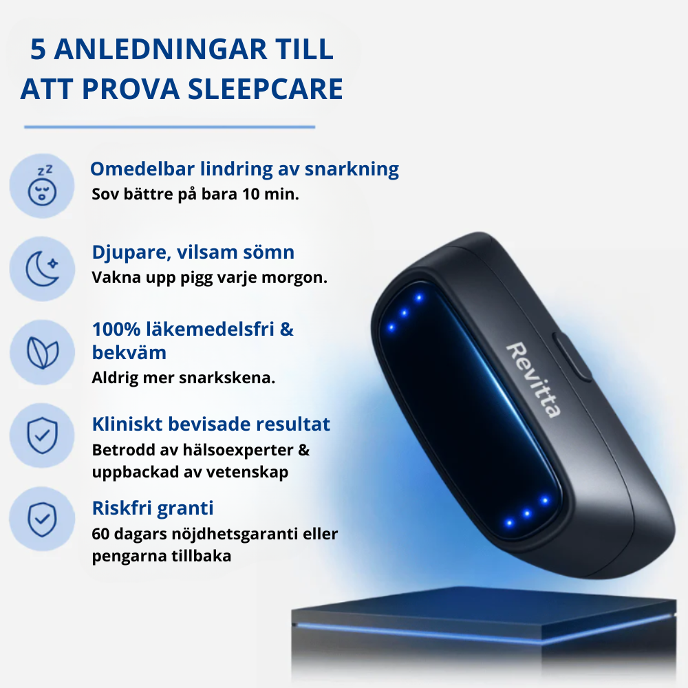 SleepCare™ - Tystare nätter utan masker eller besvär